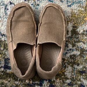 CROCS Boy's Tan Slip-On Loafers
